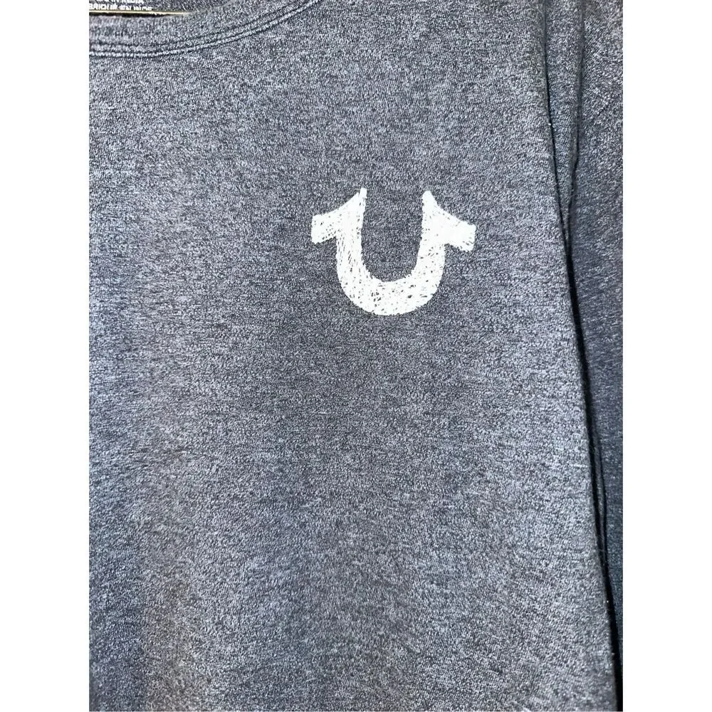 True Religion Lucky Brand button up Men’s size Medium Logo Spellout Long Sleeve